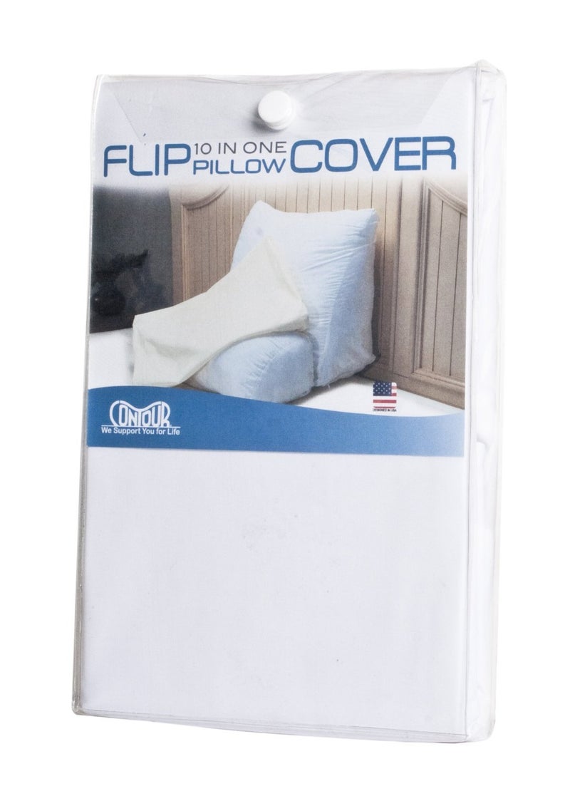 Contour Flip Pillowcase Pillow Cover Protector, White - Standard (20 inch Width) - Image 2